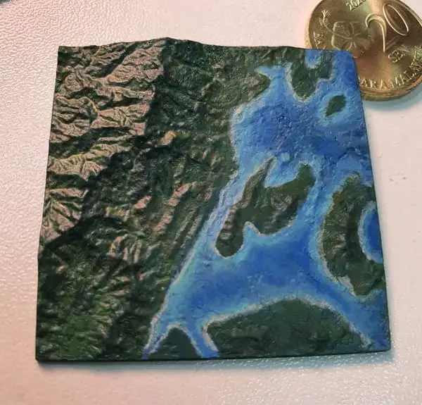 3D Printed (And Hand Painted) Terrain Model By B3D Online 