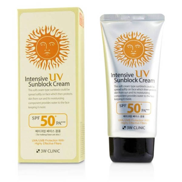 3W Clinic Intensive UV Sunblock Cream SPF 50+