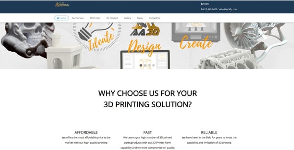 AA 3D Printing & Engineering Official Website