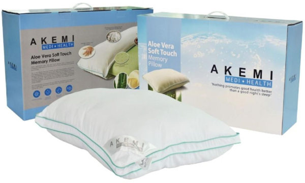 AKEMI Medi+Health Aloe Vera Soft Touch Memory Pillow