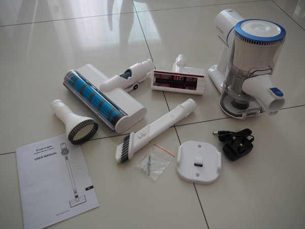 Accessories That Come With The Corvan Cordless Vacuum (Main Stick Not Shown)
