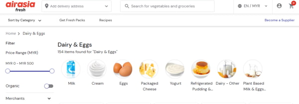 AirAsia Fresh Sells Dairy Products And Eggs Too