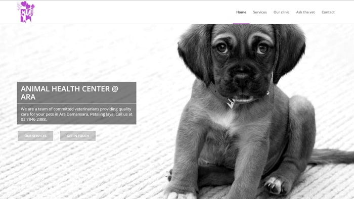Animal Health Center @ Ara Website