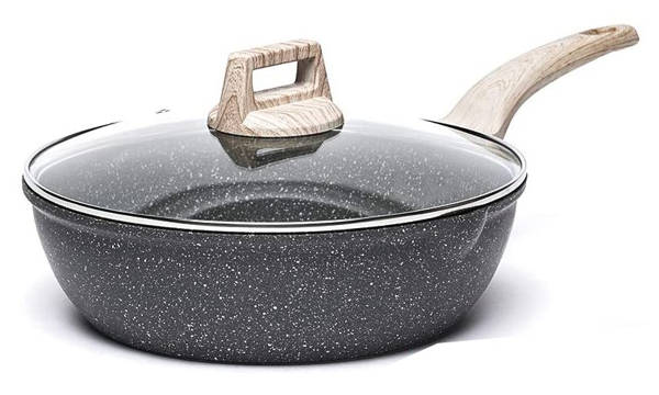 Carote Esssential Woody Non-stick Deep Fry Pan With Lid