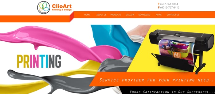 Clioart Printing & Design Sdn Bhd Website