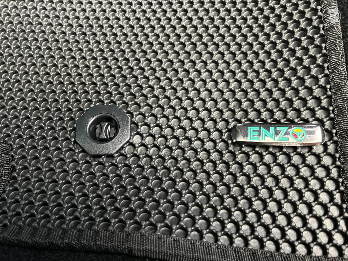 Close Up Of The Clip On The ENZO Car Mat (Fit Is Good For The Honda Civic FE)