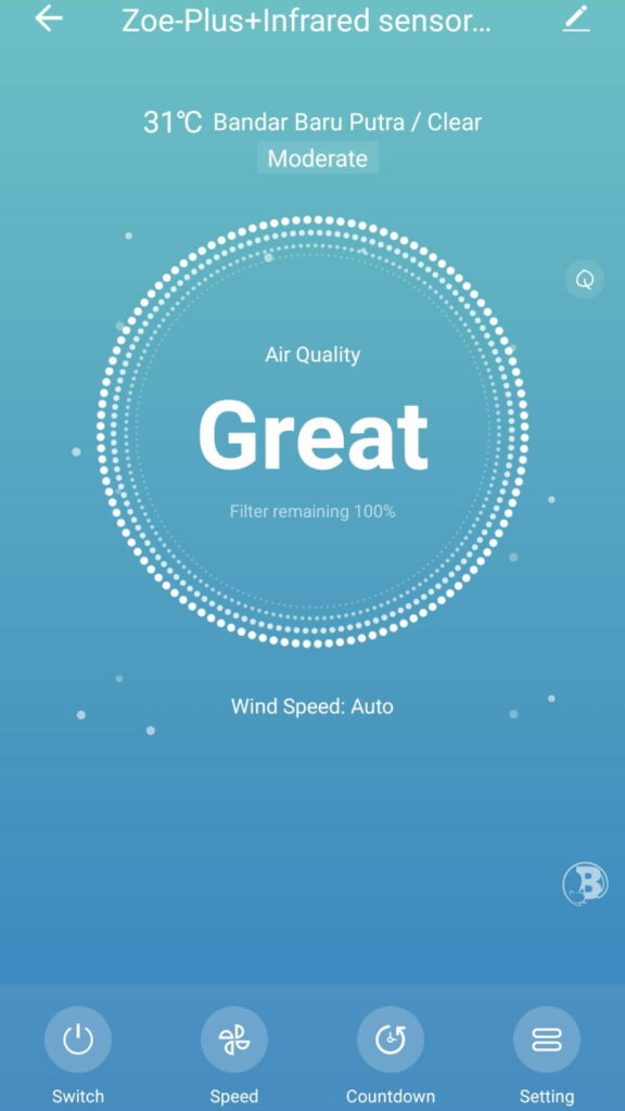 Companion App (And Air Quality Status) For The Sterra Moon Air Purifier