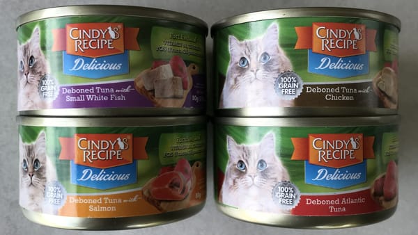 Different Flavors Of Cindy's Recipe Delicious Cat Canned Food