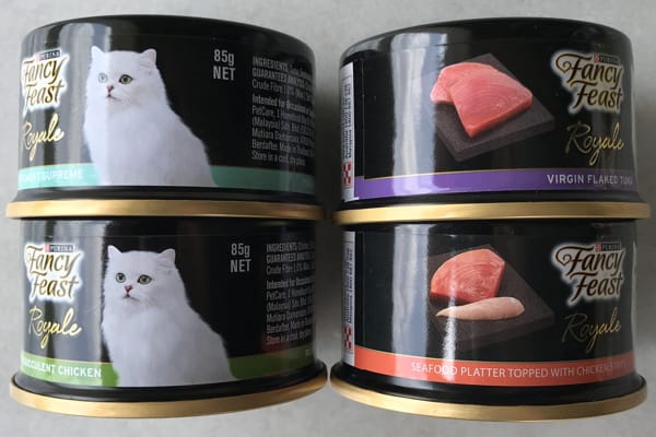 Different Flavors Of FANCY FEAST Royale Gourmet Canned Cat Food