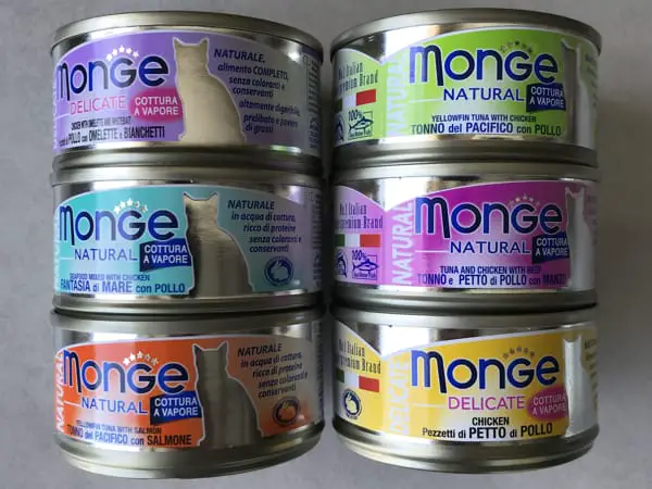 Different Flavors Of Monge Cat Canned Food