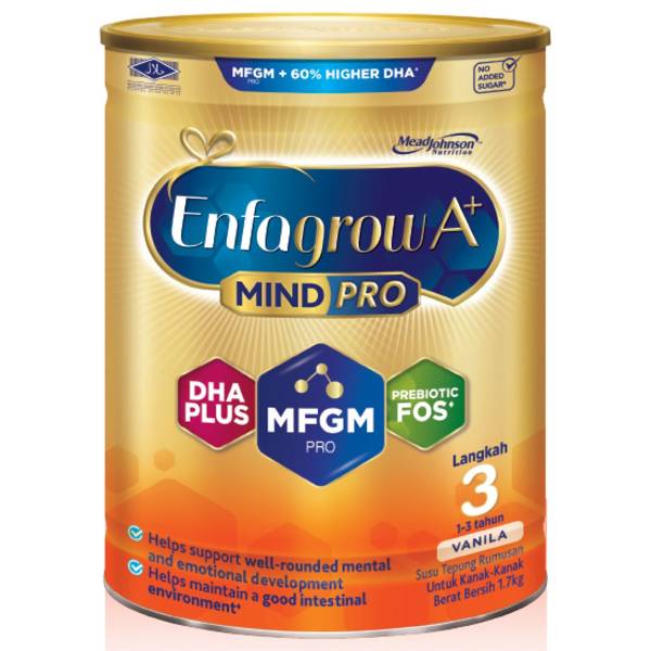 Susu Formula Bayi Langkah 3 Enfagrow A+ Mindpro Vanilla - 1.7kg