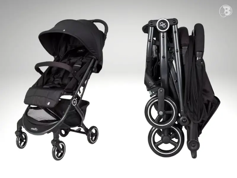 Evenflo GB Pilot Cabin Size Stroller (Folded And Unfolded)
