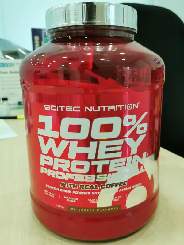 Front Label Of Scitec Nutrition 100% Whey Protein Professional - Ice Coffee Flavored