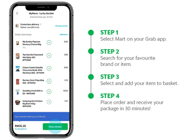 How To Order Items Via Grab App