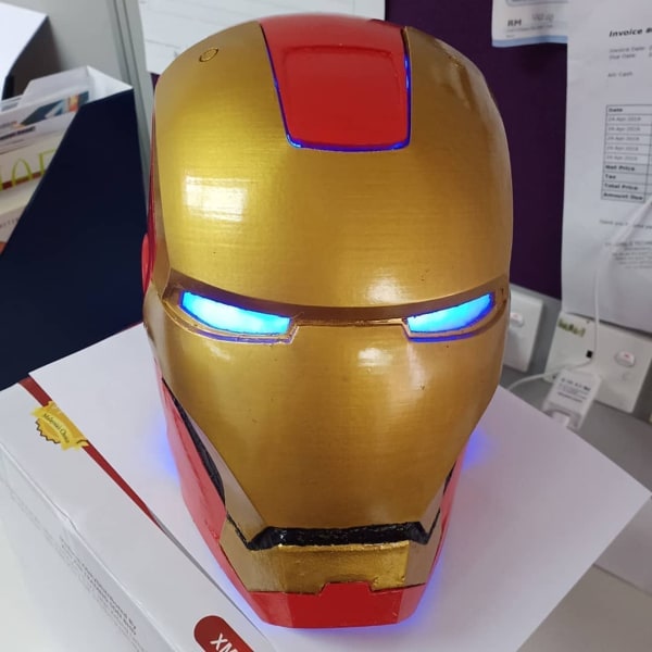 Ironman Helmet 3D Printing by AA 3D Printing & Engineering 