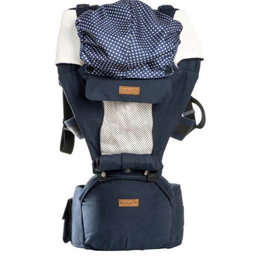 Korea Kalemi 2-in-1 3D Style Cotton Comfortable Adjustable Hip Seat Baby Carrier - Blue