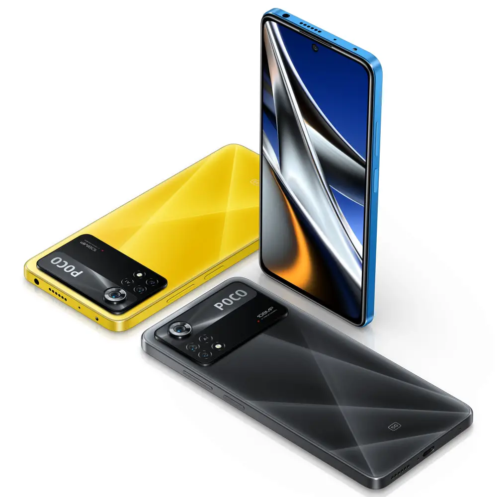 Laser Blue, POCO Yellow, and Laser Black Xiaomi POCO X4 Pro 5G