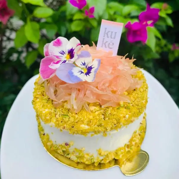 Lemon Rose Pistachio Cake by Kuke