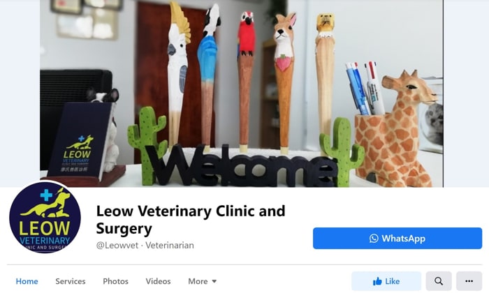Leow Veterinary Clinic and Surgery Facebook