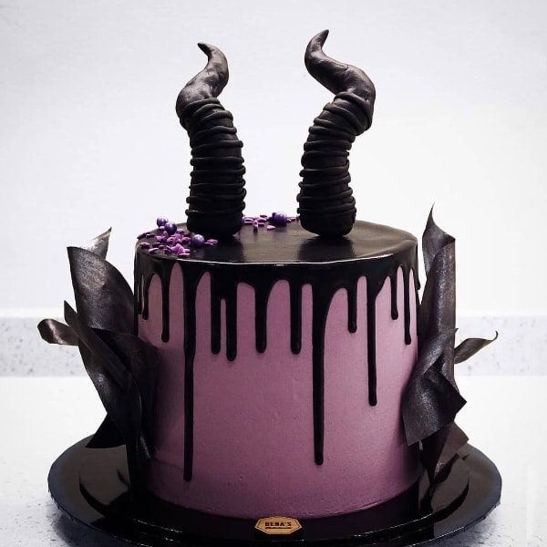 Maleficent themed Dark Choc Belgian Cake by Dena's Bakehouse