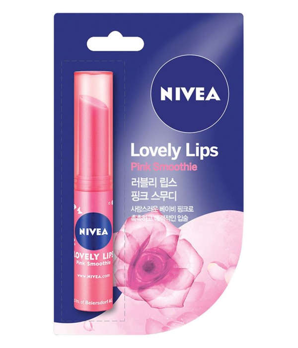 Pelembap Bibir NIVEA Lovely Lips Pink Smoothie Lip Care Caring