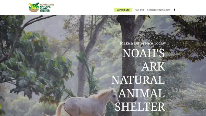 Noah's Ark Natural Animal Shelter Website