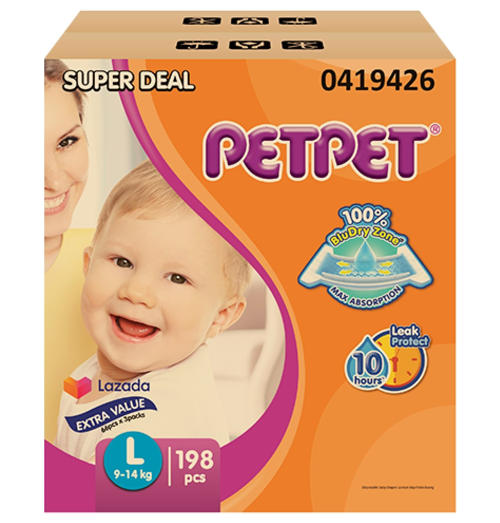 PetPet E-Tape Diapers L Size