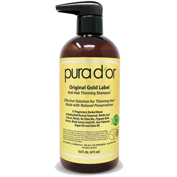 Pura d'or Original Gold Label Anti-Hair Thinning Shampoo