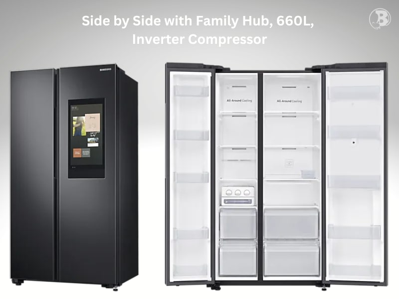 Samsung RS62T5F01B4/ME Side by Side Fridge with Family Hub
