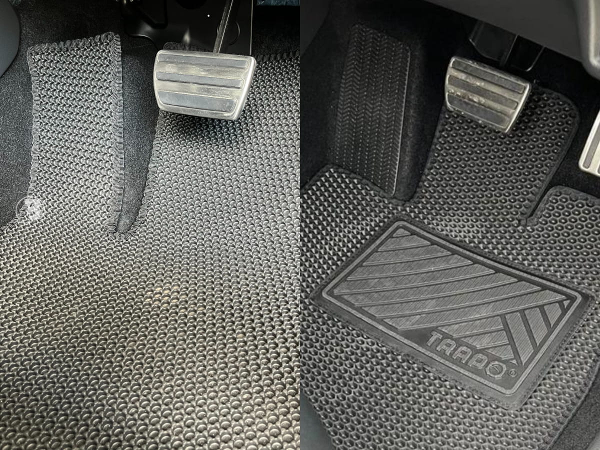 Side-By-Side Comparison Of The Driver Side For The ENZO And Trapo Car Mats