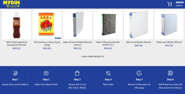 Steps To Order Items With Mydin Express