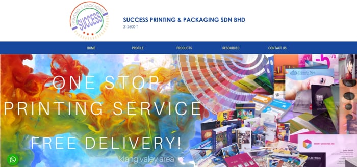 Success Printing & Packaging Sdn Bhd Website