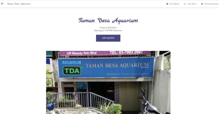 Taman Desa Aquarium - Website