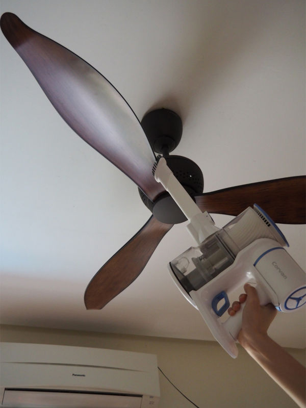 The Corvan Cordless Vacuum To Vacuum A Ceiling Fan