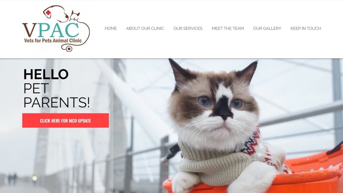 VPAC - Vets For Pets Animal Clinic Kuchai Lama Website