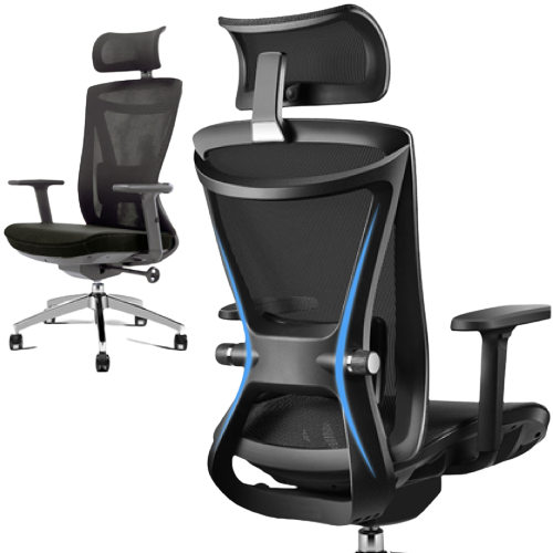 Winner Chairs Ergonomic Highback Mesh Office Chair 328-3D-BLK